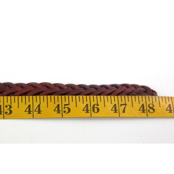 Tresse a la Main BRAIDED BROWN REAL LEATHER 7/8" Wd CASUAL MEN'S BELT Sz 40 (63A - Picture 11 of 13